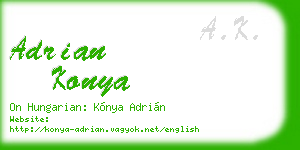 adrian konya business card